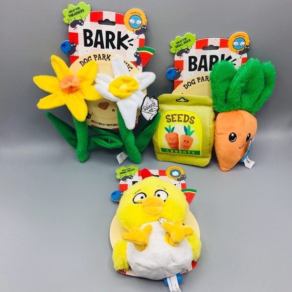Bark Dog Park Picnic Plush Dog Toys Set of 3